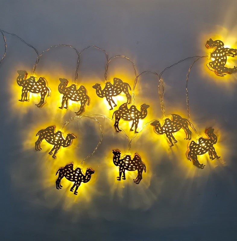 1.65م 10LED ضوء خيط رمضان عيد، أضواء خيط نجمة للجعيد عيد الميلاد زينة غرفة النوم والحديقة (لا تشمل البطارية) - Image 1